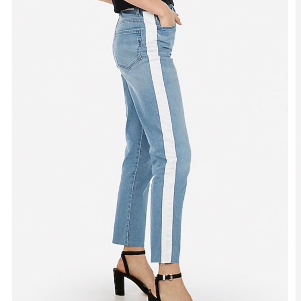 High Waisted Original Side Stripe Girlfriend Jeans